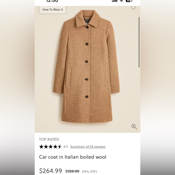 J. Crew Women’s Top Coat in Italian Wool - Picture 6 of 6